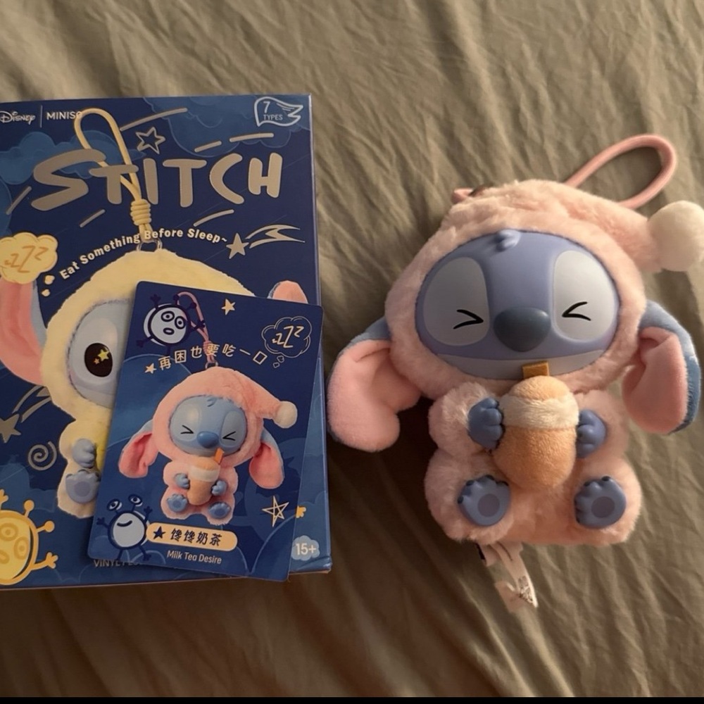 MINISO Stich Eat Before Sleep Stitch Milk Tea Desire